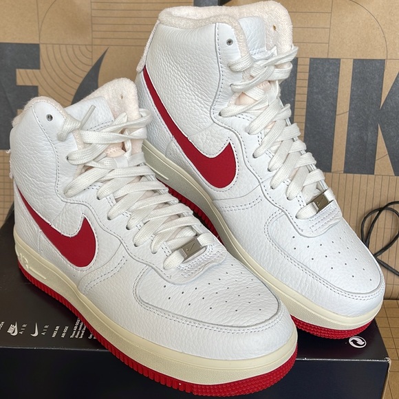 NIKE W AF1 SCULPT Summit White/Gym Red - Picture 9 of 16